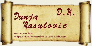 Dunja Mašulović vizit kartica